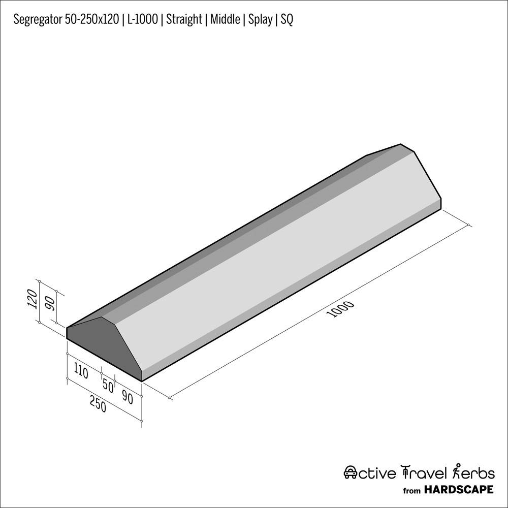 Active Travel Kerb - Segregator - Concrete Kerbs