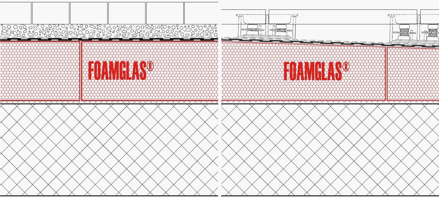 4.3.1 - Roof: Flat or Tapered Insulation (Hot Adhesive) with Membranes and Paving or Blocks