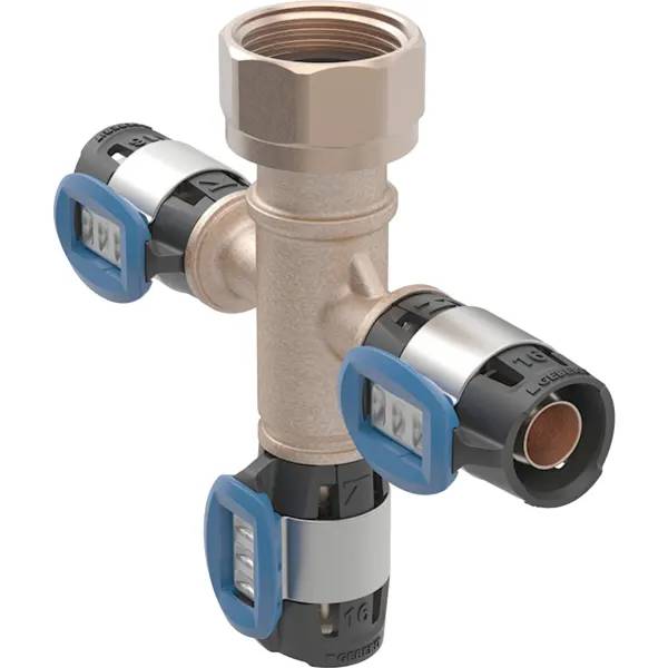 Geberit piping manifold with FlowFit pressing connections