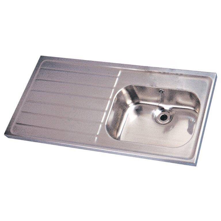 Stainless steel kitchen sink, with one bowl