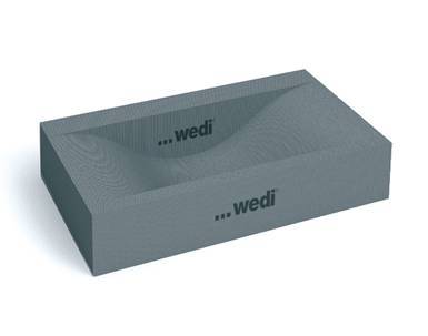 wedi Sanbath Cube and Wave Wash Stand / Basin - Ready to tile wash stand / basin 