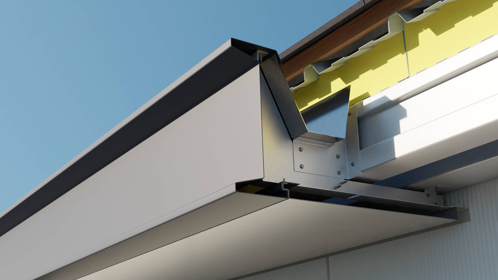 Aluminium Fascia - Sigma Fascia Soffit & Optional Hidden Gutter - Metal ...