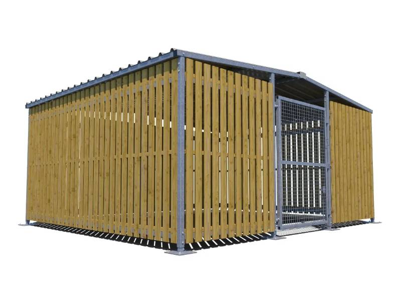 Blox D Shelter - Timber slatted cycle compound