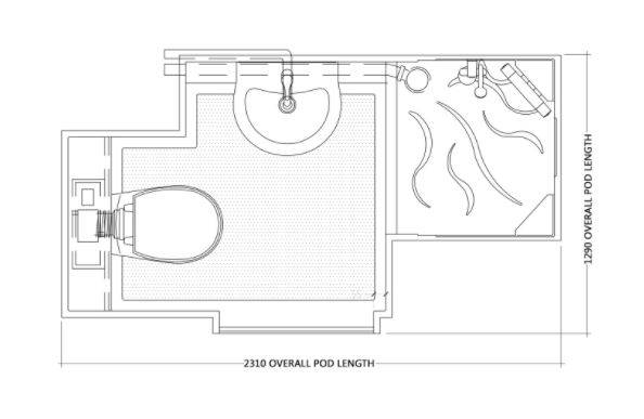 MSL3 GRP Bathroom Pod