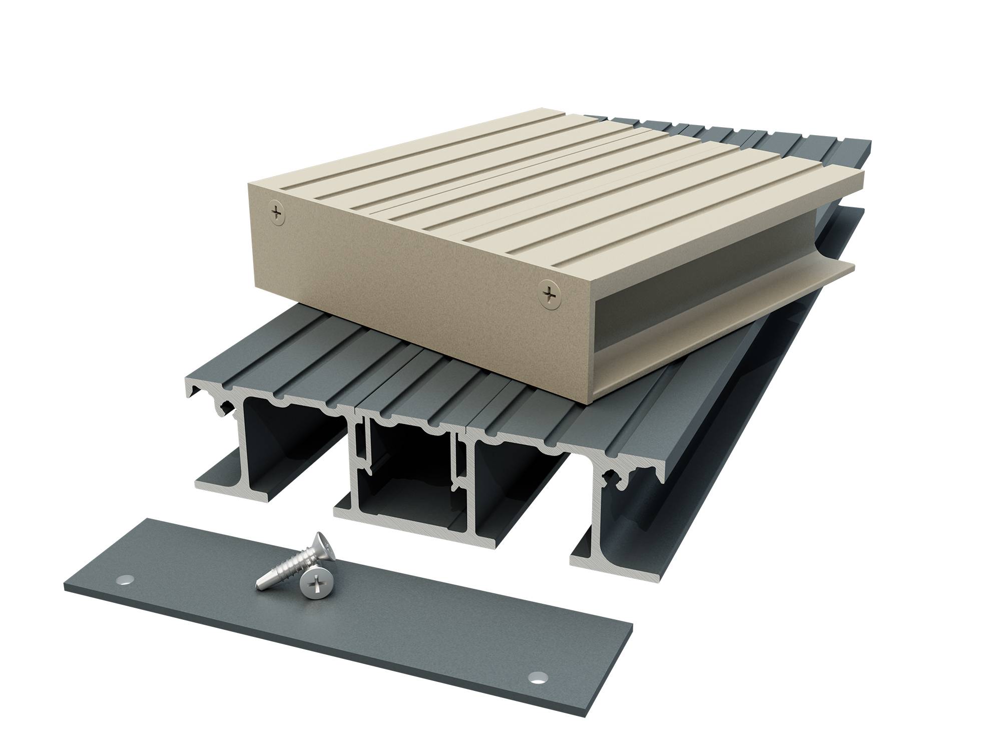 AliDeck Senior Flat Balcony Board V2 - Aluminium decking