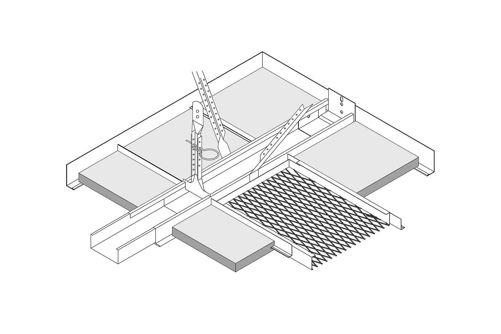 RAW concrete - Natural mineral - Suspended Ceiling Board System