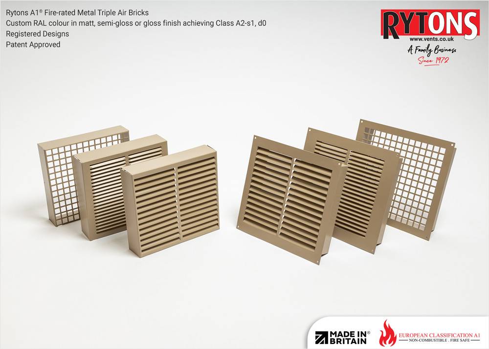 Rytons A1® Fire-rated Metal Triple Air Bricks