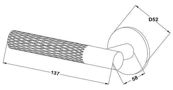 Knurled Lever Handle on Slimline Rose - Door Handles (CH980) - lever handles