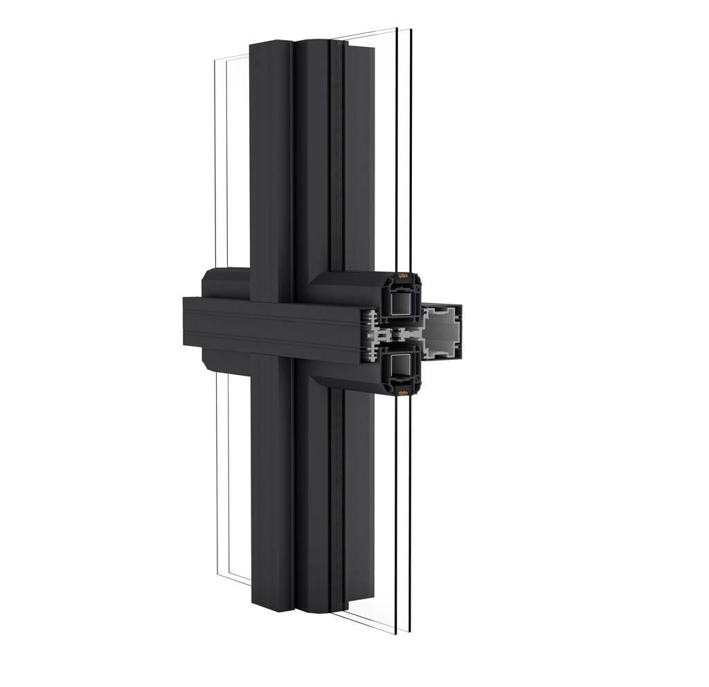 Aluminium Curtain Walling System (Fully Capped with PVC-u) - Aluminium Curtain Wall System
