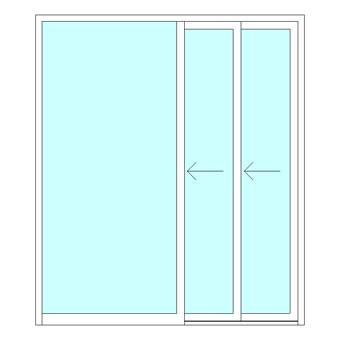 Single sliding telescopic door