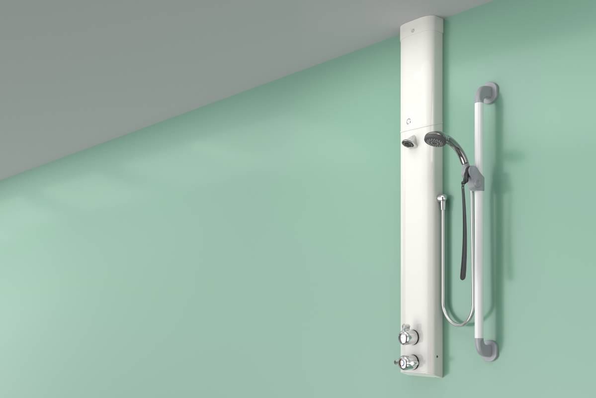 Dual Mode Shower Assembly with Dual Lever Controls, VR Head, Hose and Handset (incl. ILTDU) - Doc M Accessible Showers