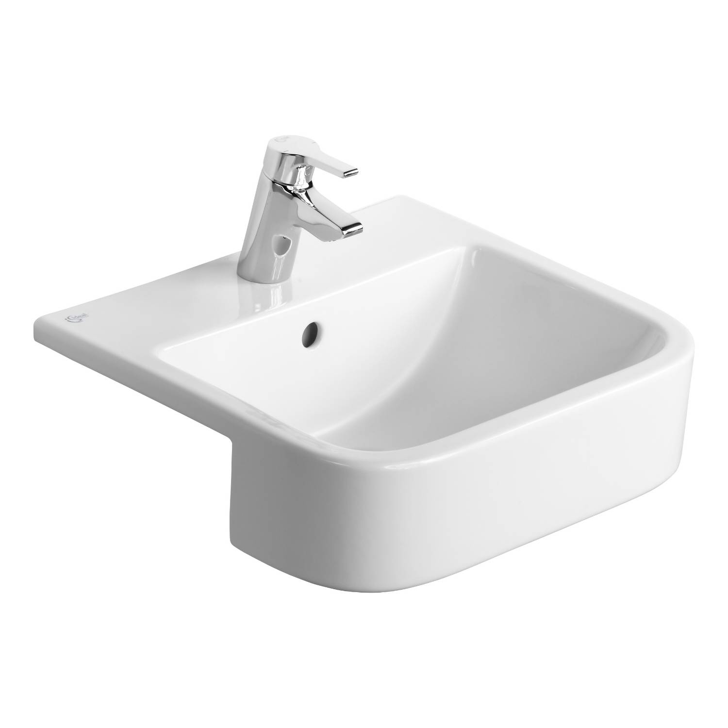 Create Square 50 cm Semi-Countertop Washbasin