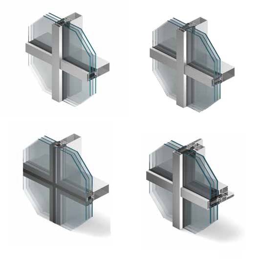 Aluprof MB-SR50N - 50 mm wide Curtain Wall Systems