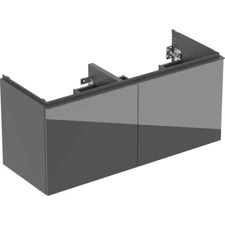 Geberit Acanto Cabinet For Double Washbasin, With Two Drawers And Two Internal Drawers - Cabinet