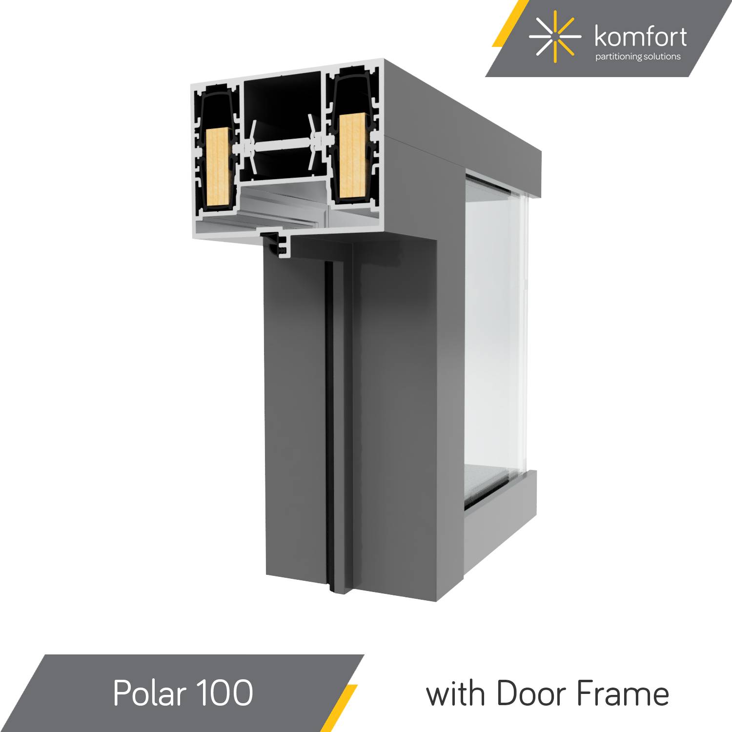 Komfort | Polar 100 | Offset Single Glazed Partitioning