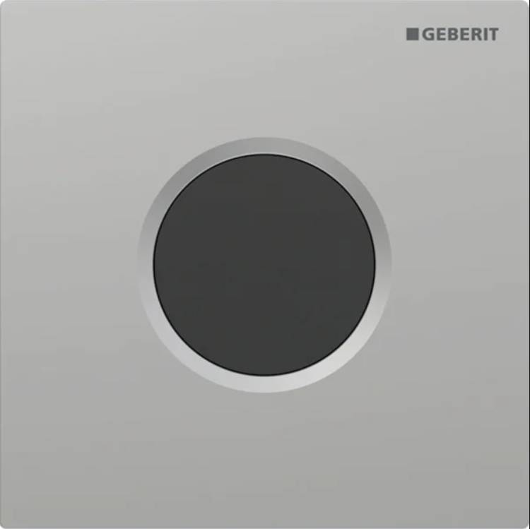 Geberit urinal flush control with electronic flush actuation, mains operation, Type 01 cover plate, round 