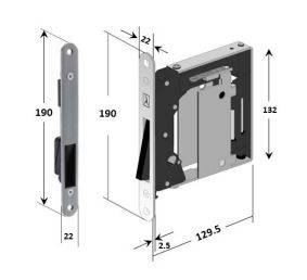 No-Ha Magnetic Latch Flush Handle (HUKP-0303-01) - Door accessories
