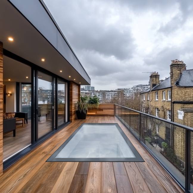 EOS97 Walk On Flat Glass Rooflight - Single Pane - Rooflight