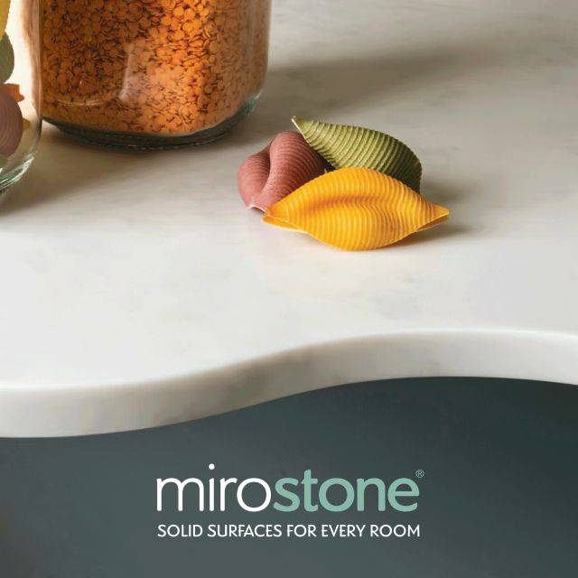 Mirostone Worksurfaces: Worktop with Double End Panel