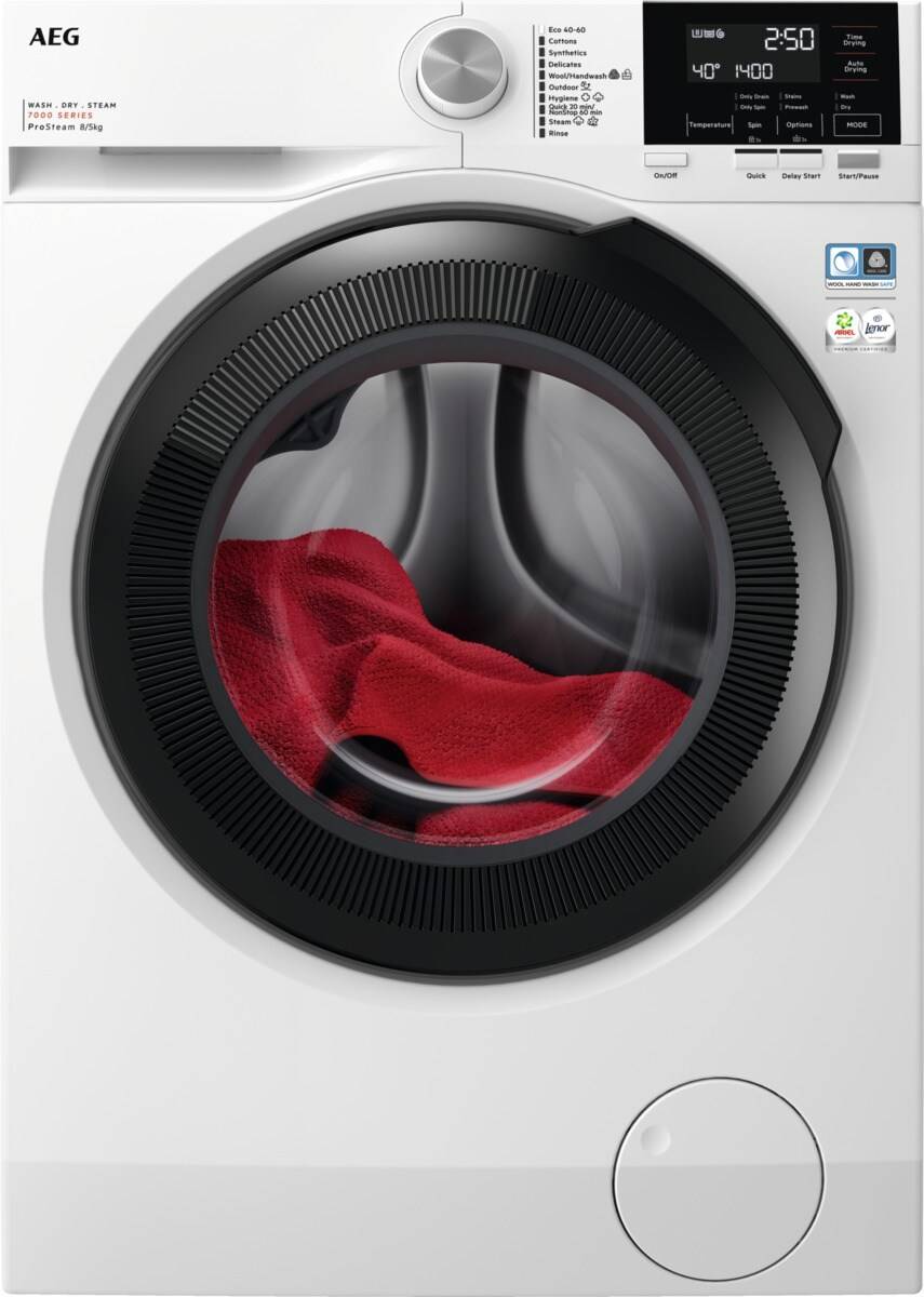 AEG ECOLINE PreciseLoad technology. 8kg wash capacity, 5kg dry capacity