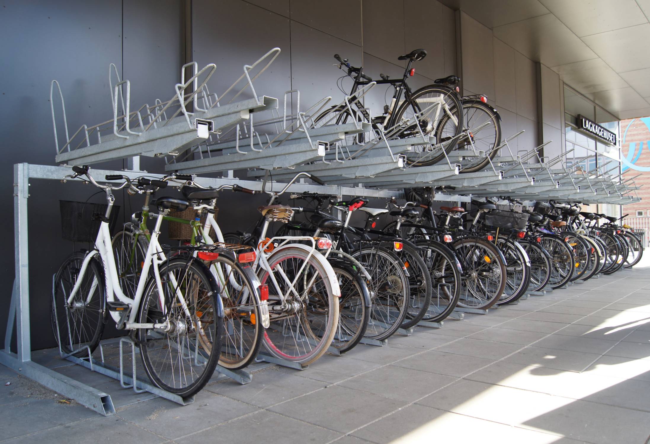 FalcoLevel-Eco Two Tier Cycle Rack - High density cycle rack design