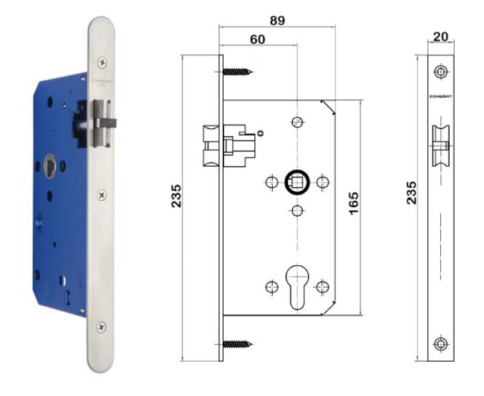 Heavy Duty Morticed Lock Cases - Door Lock - Heavy Duty Lock Case - Door Lock