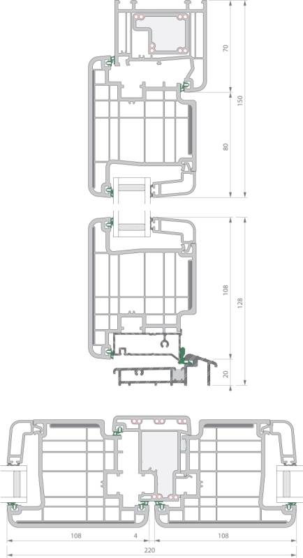 Zendow Neo French Door - F2 Open In