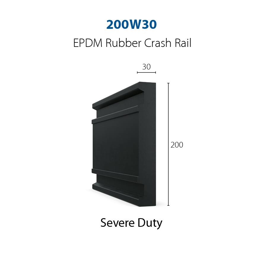 CS Acrovyn® 200W30/ 200W50 Rubber Crash Rails