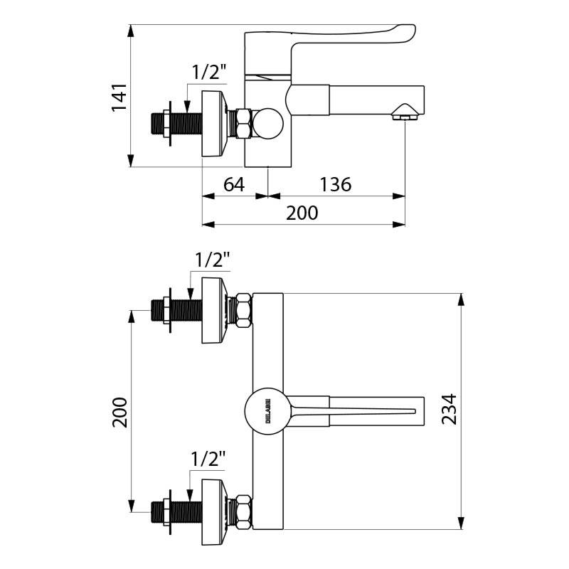 SECURITHERM Sequential Mixer with BIOCLIP Spout - Thermostatic Sequential Mixer