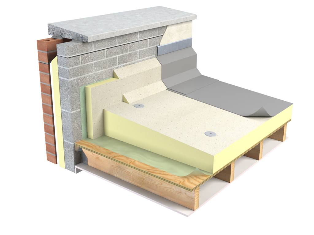 TaperedPlus's Tapered PIR TissueFaced Roof Insulation in conjunction with Unilin Insulation  - Bespoke Tapered Insulation Board TR/MG