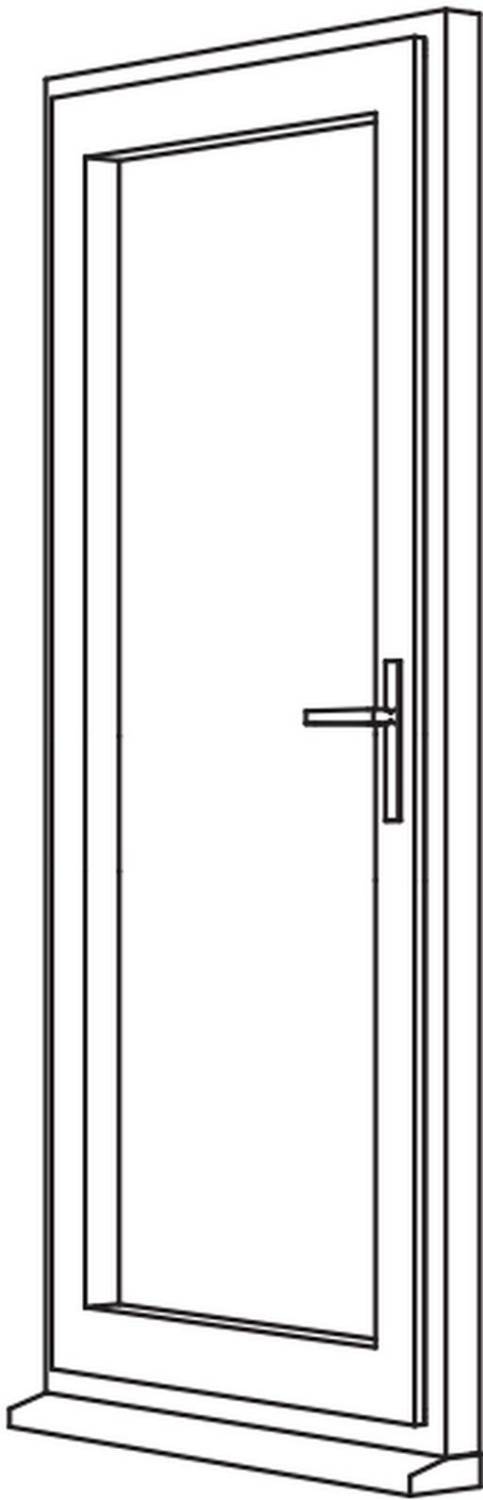 Traditional 2500 Residential Door - R1 Open In