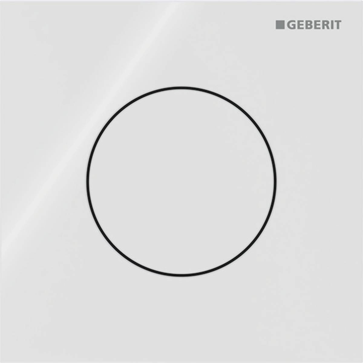 Geberit urinal flush control with pneumatic flush actuation, Type 40 flush plate, round