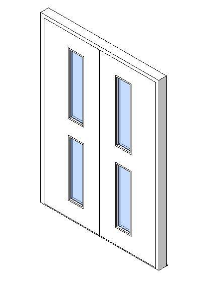 External Double Door, Vision Panel Style VP02