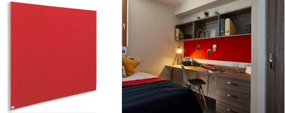 Sundeala Eco Friendly Fire Rated Noticeboard Frameless with Fabric covering - Noticeboard, Pinboard, Display Board