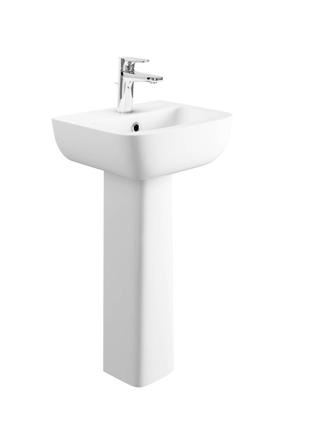 Designer Series 3 43 cm 1TH basin and pedestal set