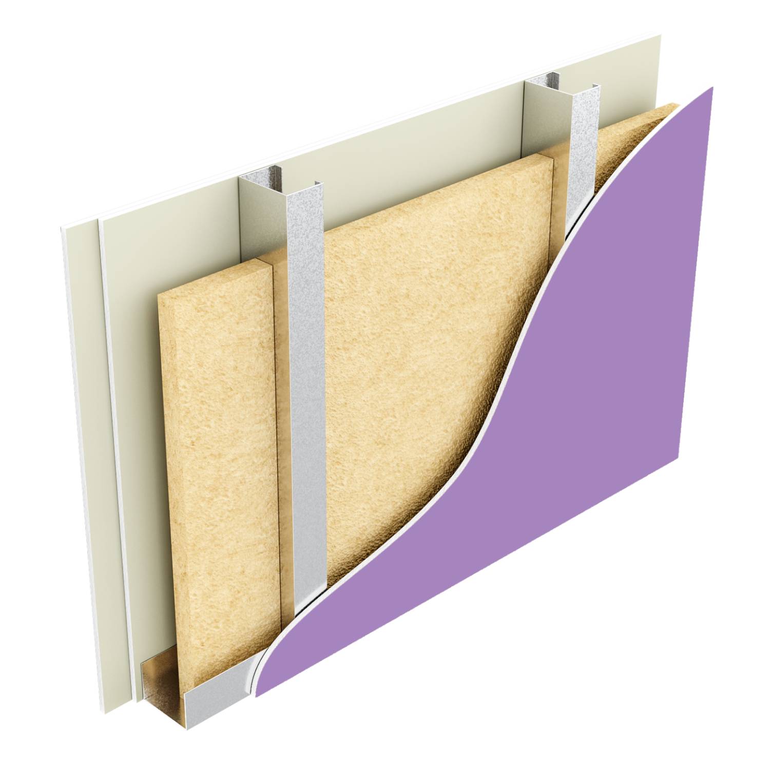 Metsec SFS infill wall with Siniat Weather Defence sheathing board, Siniat plasterboard