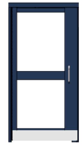 ClassicAL Communal Single Leaf Aluminium Door