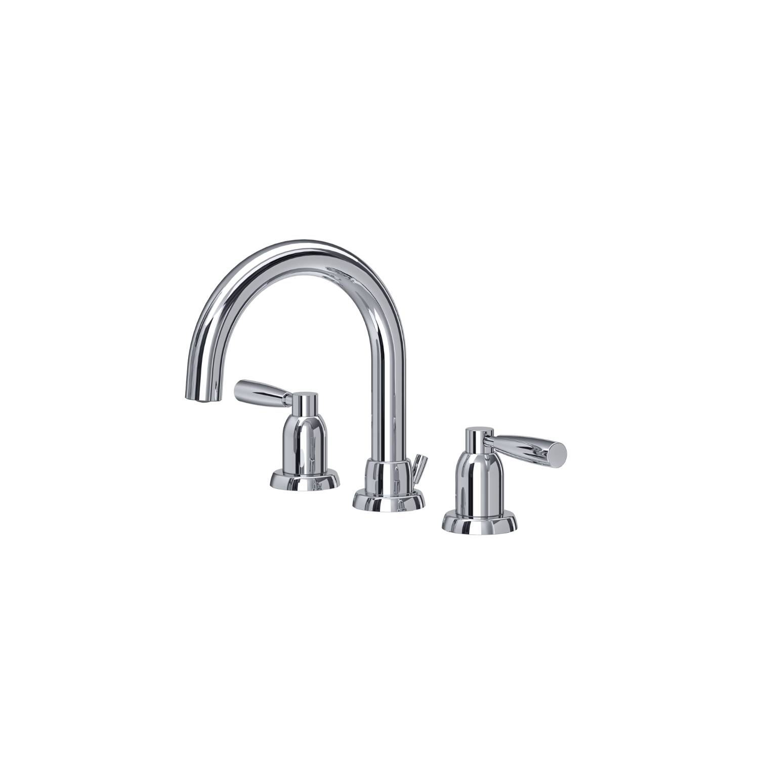 Langbourn Three-Hole Deck-Mounted Basin Mixer With Tubular Spout And Lever Handles - Basin Tap