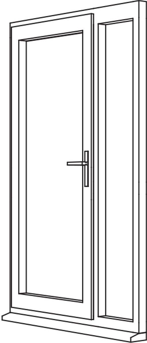 Heritage 2800 Flush Residential Door - R4 Open Out