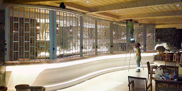 Sliding Security Shutter to Greece Bar | HVP Security Shutters Ltd ...