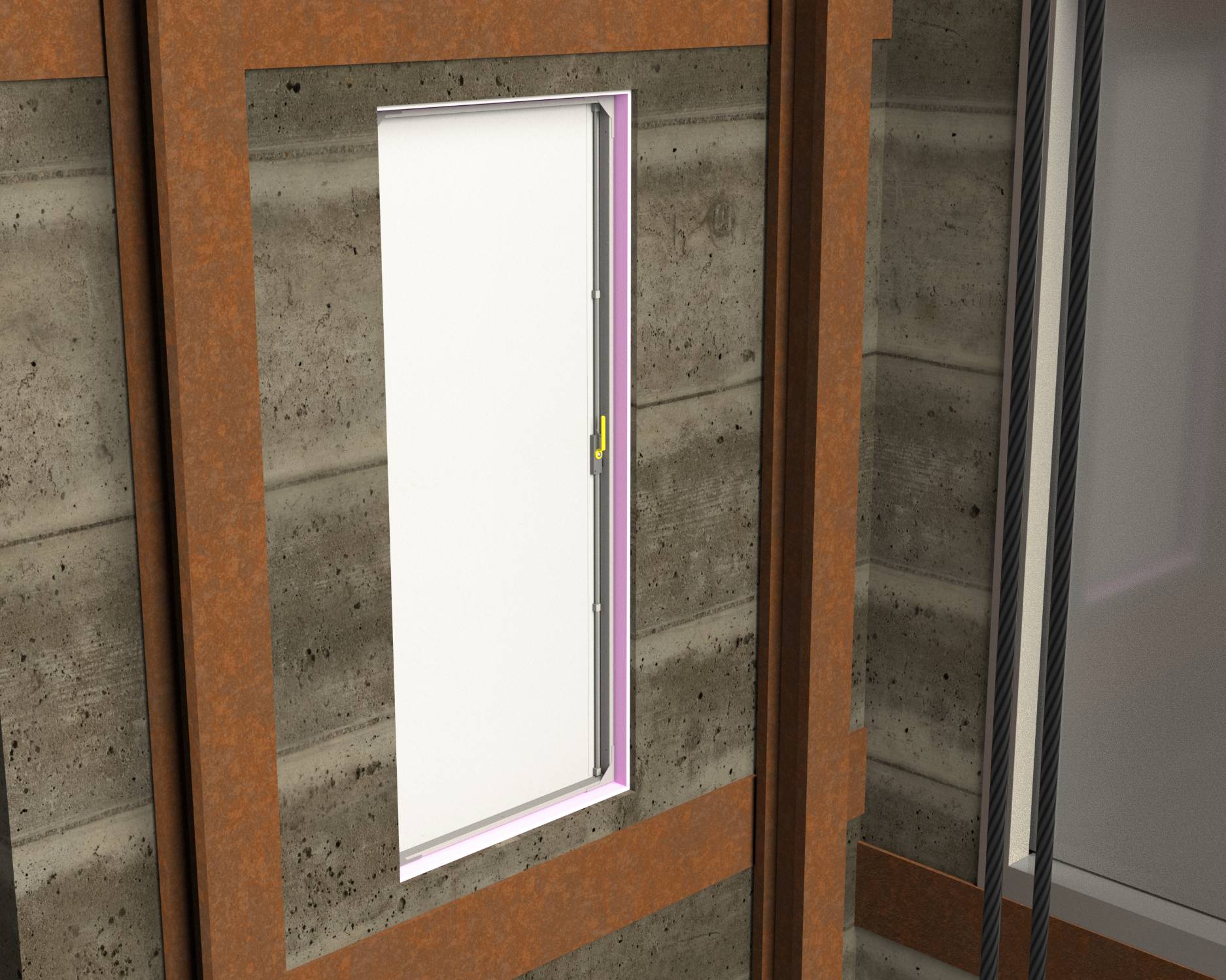 Quadra+ Lift Shaft / Escape Door - Concealed Riser Doorset Access Solutions