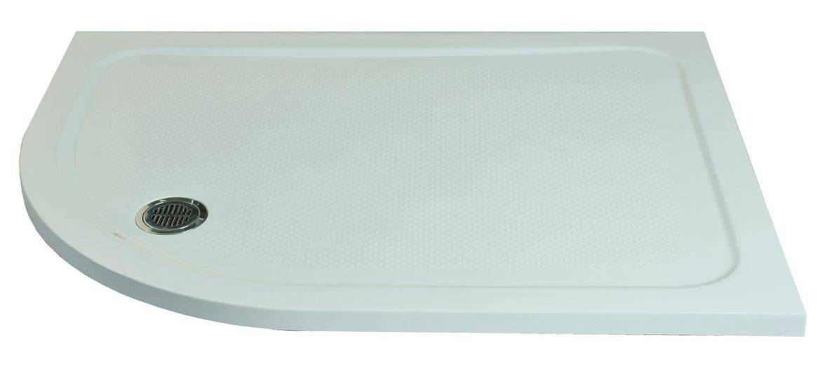 Anti-Slip Shower Tray Offset Rectangular Curve Left Hand