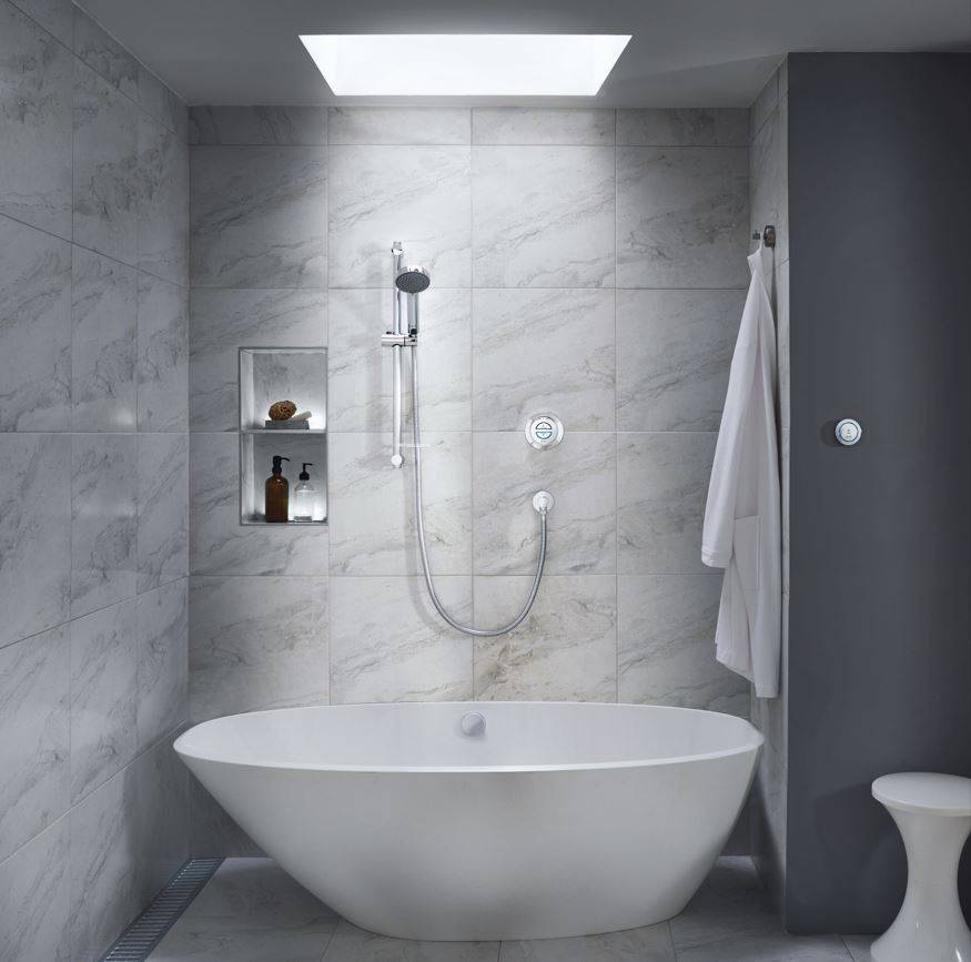 Quartz Classic Smart Divert Concealed Shower With Adjustable Head And Bath Fill