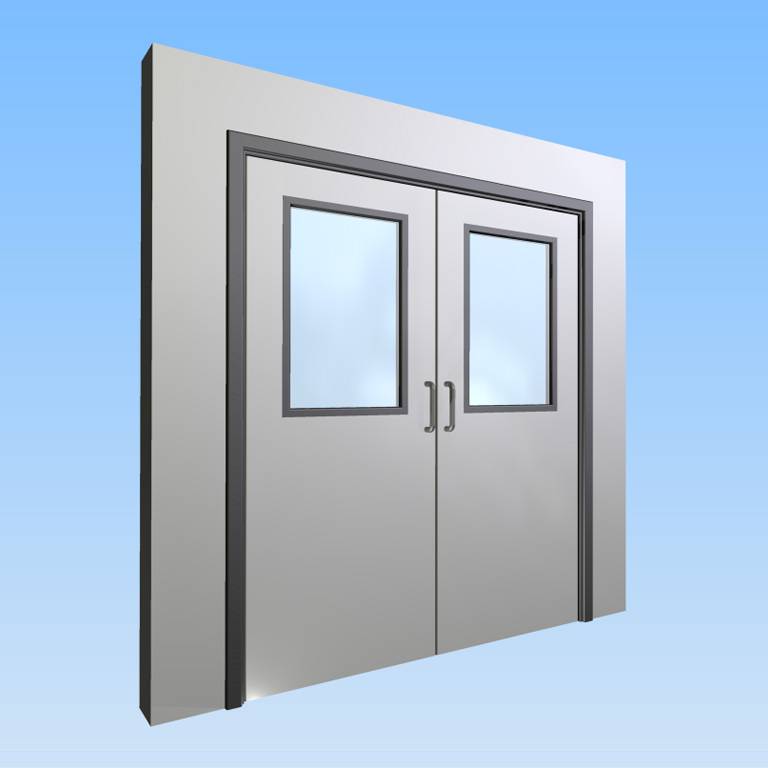 CS Acrovyn® Impact Resistant Doorset - Double with type VP1 Vision Panels