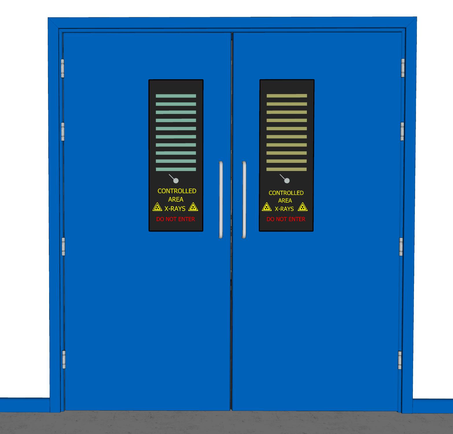 Shieldoor Lead Lined Double Door - PVC Postformed Severe Duty Doorset