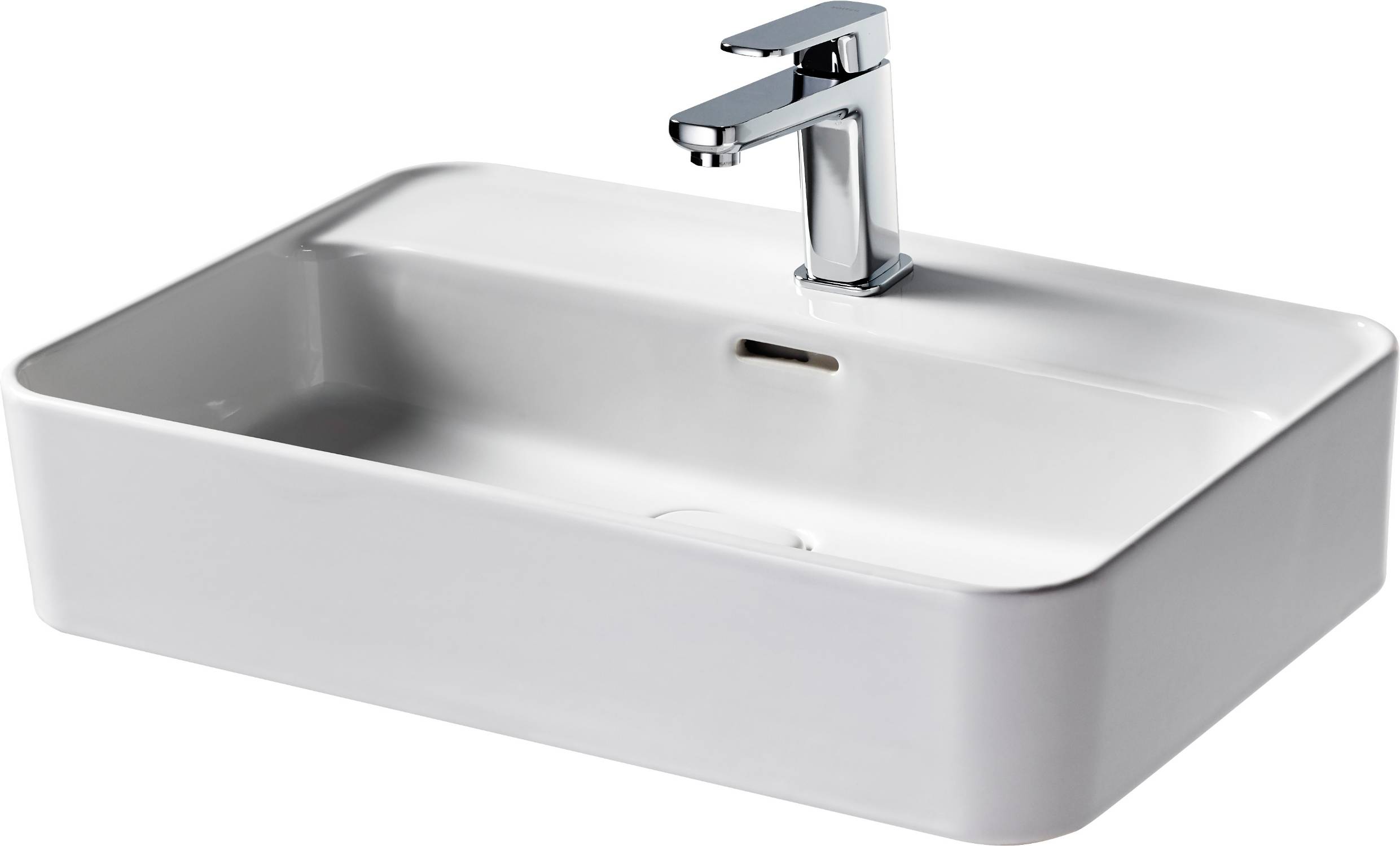 Fusaro Vessel Basin 60X40 White OF 1TH Rect