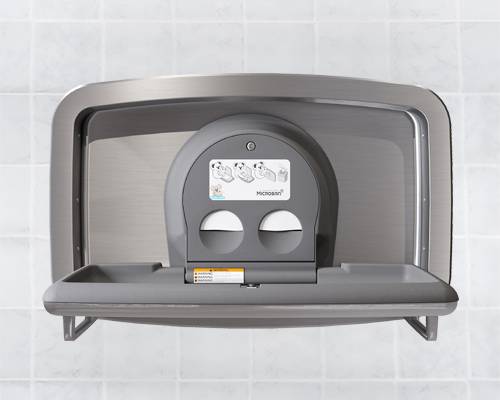 Horizontal Recessed-Mounted Baby Changing Station KB310-SSRE