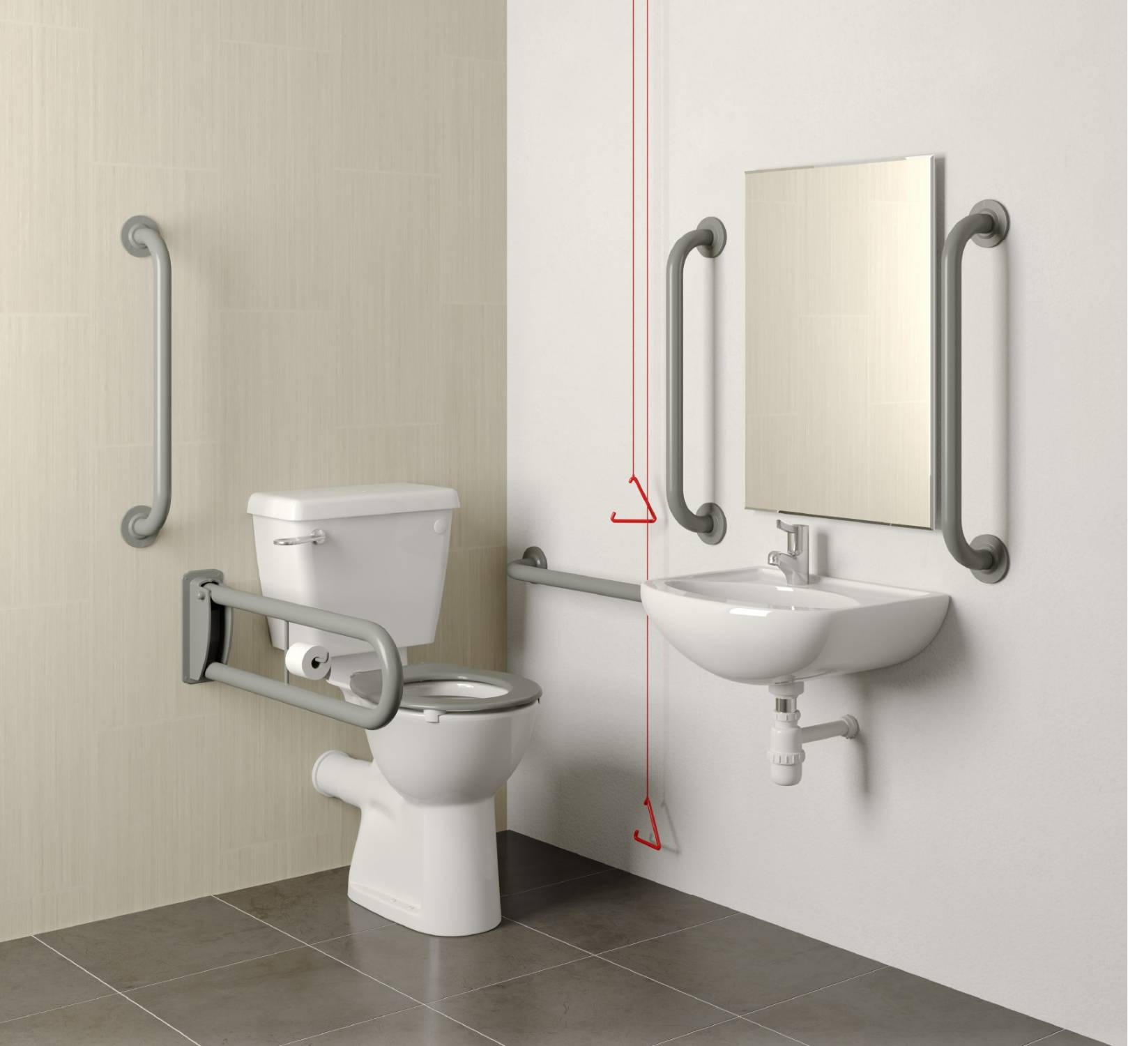 Atlas Close Coupled DocM Pack Left Hand 50cm Basin