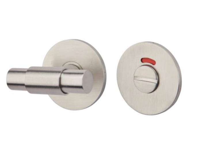 Collared T Turn and Emergency Release on Slimline Rose (CHTT13)  - Turn and Release Door Bolt