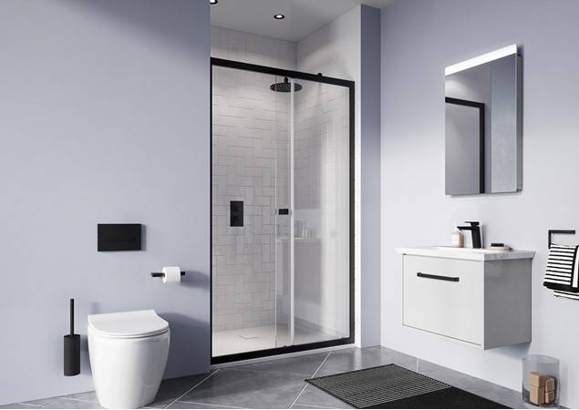 Clear 6 Single Sliding Door - Sliding Shower Door